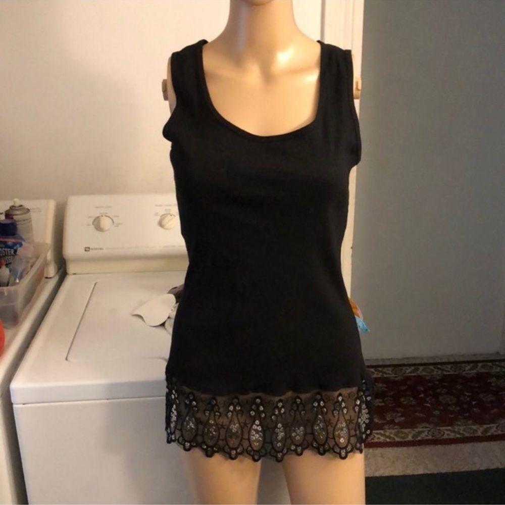 Y2K Lace trim tank top